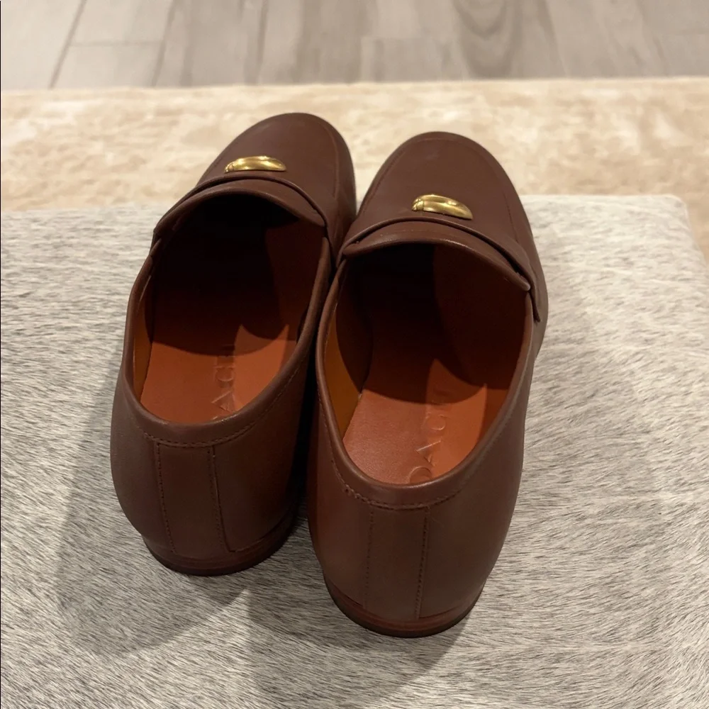 Coach Brown Leather Loafers - Picture 4 of 10